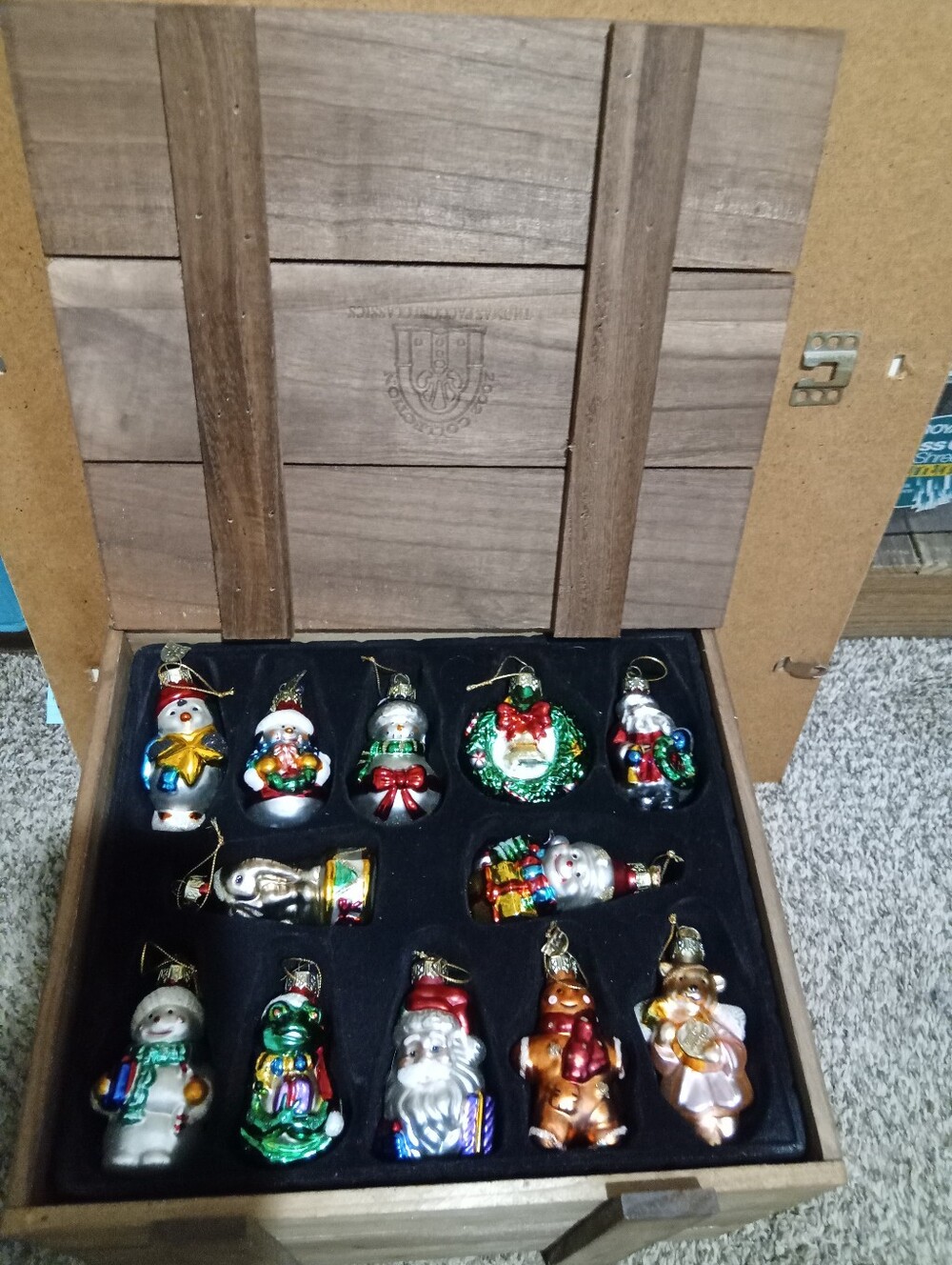 Thomas Pacconi Handblown Holiday Glass Ornament Set - Christmas Characters 36 Ct